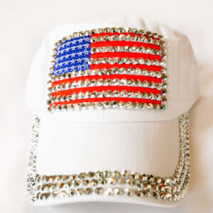 White US hat with bling